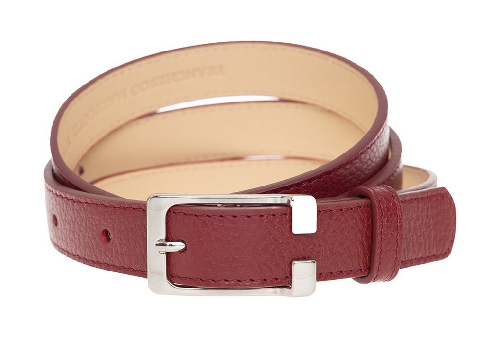 Ремень Alliance нат. кожа,  ширина 25мм, гранат