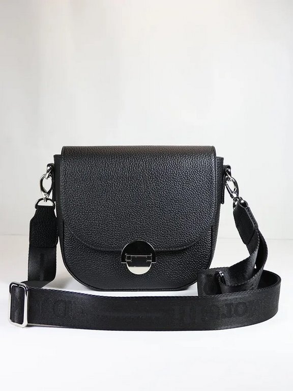 Сумка женская  D.Morelli, нат. кожа, черная, 19,5*19*7,5 см