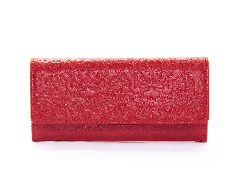 Портмоне D.Morelli женское "Энжи" большое  нат. кожа, красное
