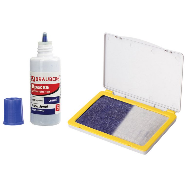 Штемп. подушка 110*70мм BRAUBERG неокрашенная