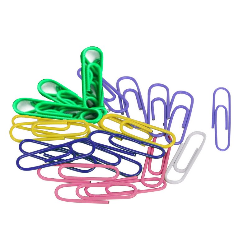 Скрепки 28 мм 100 шт/уп цветные Globus С28-100ППл