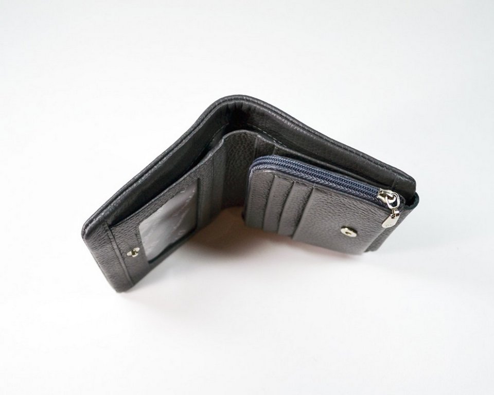 Портмоне D.Morelli женское "Тефия" малое,  нат. кожа, серое