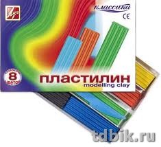 Пластилин  8 цв. 160 гр. Луч "Классика" со стеком