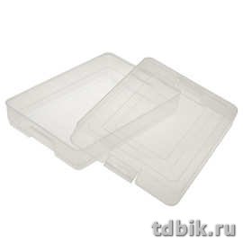 Контейнер для документов А4, с защелками, прозрачный 260х350х65мм Стамм