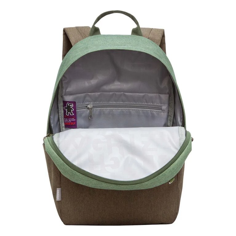 Рюкзак молодежный женский Grizzly 24*37,5*15 см хаки