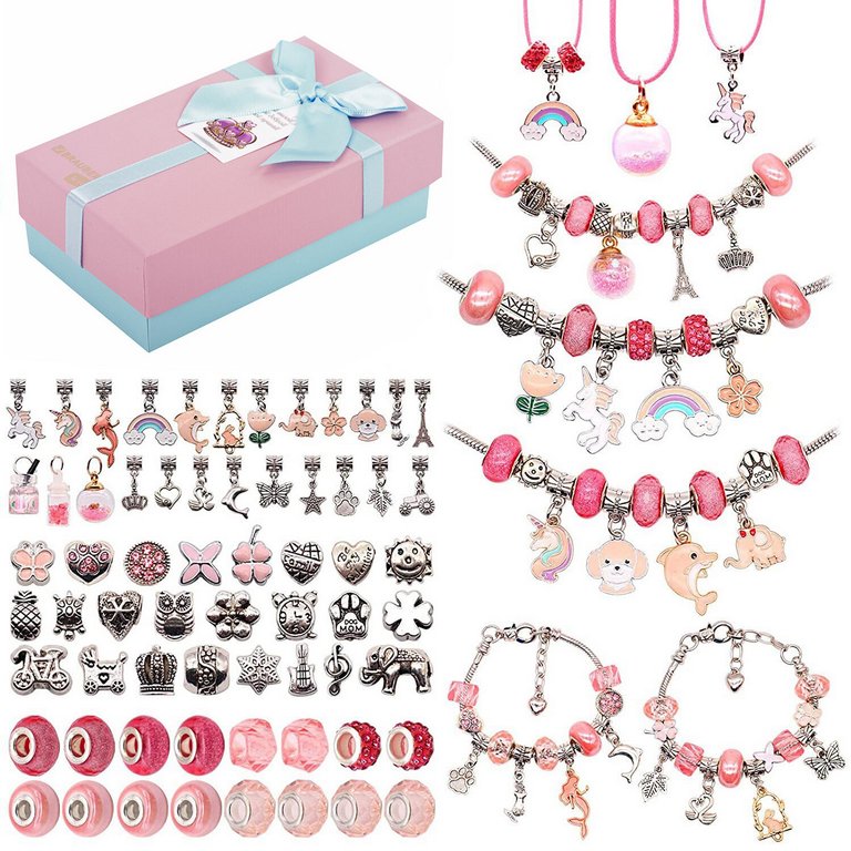 Набор для изготовления украшений (браслеты, подвески) 78 элементов "Премиум" 3+ BRAUBERG