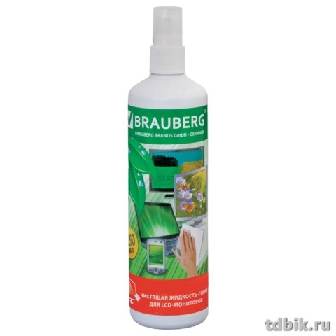 Средство чистящее для оргтехники Brauberg, спрей 250мл. (для мониторов)