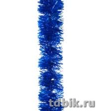 Мишура d  35мм, длина 1м "Праздничная" цвет синий MOROZCO