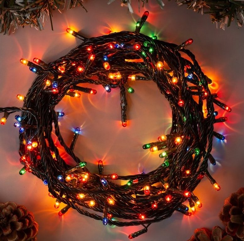 Гирлянда комнатная Нить  7м, 180 цветных ламп, 8 режимов (от -10 до +35 °С)