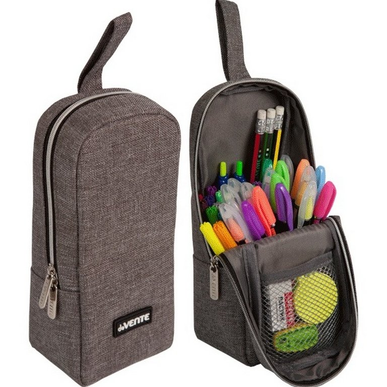 Пенал  универсальный настольный deVENTE "Private" 21x9x6 см, вертикальный, серый