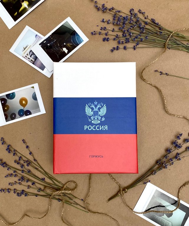 Фотоальбом 100 фото 10*15см "Триколор" 12*16,5 см