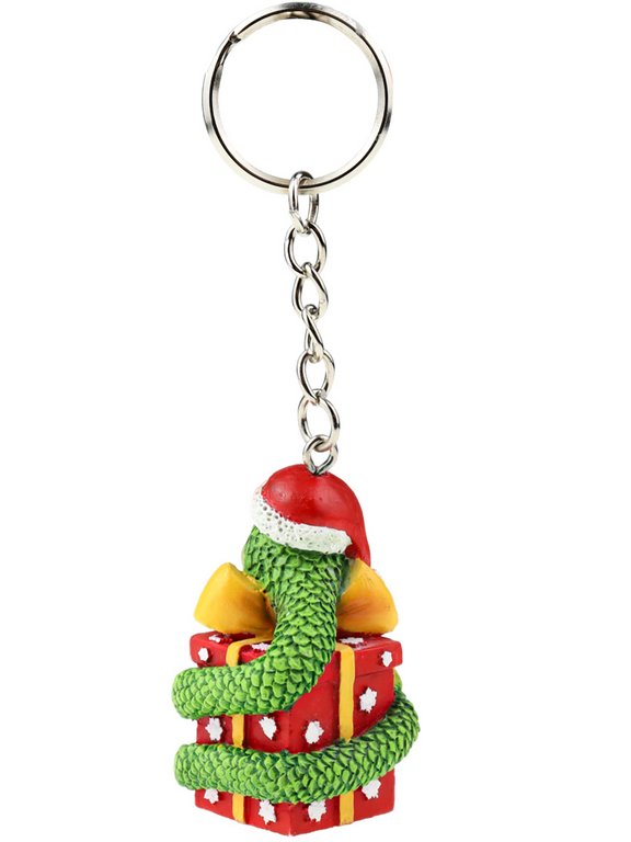 Символ 2025г Брелок "Змейка с подарком" 4,5 см