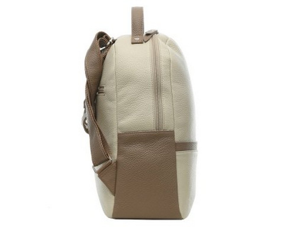 Рюкзак женский Mistral 32*25*12 см, цвет беж, нат. кожа