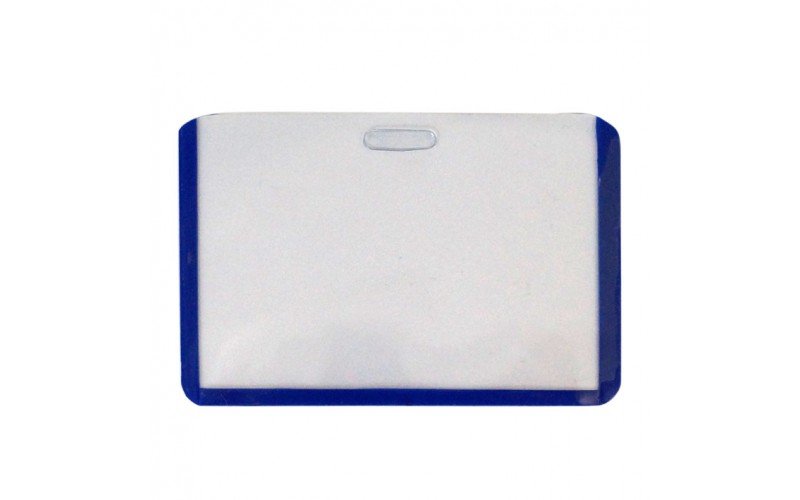 Бейдж горизонтальный 100*65мм без шнура, синий