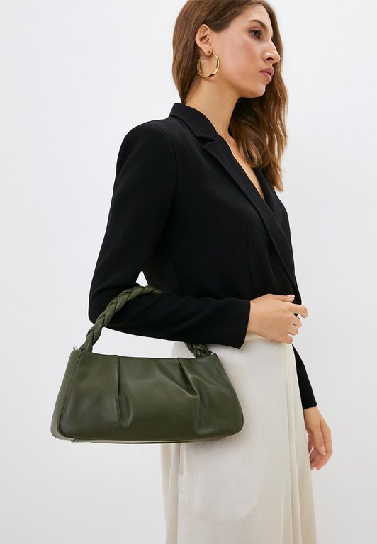 Сумка женская FABRETTI 31х15х8 см, нат. кожа, табачный