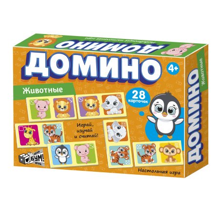 Игра настольная Домино "Животные" Русский стиль