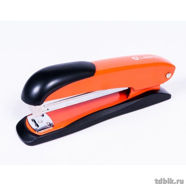 Степлер 24/6 до 30л металлический, Lamark Ulrich, оранжевый с антистеплером