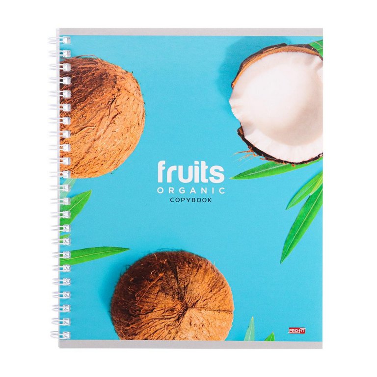 Тетрадь 48 лист кл. А5 на гребне Profit "ВКУСНЫЕ ФРУКТЫ" цвет. мелов. обл.