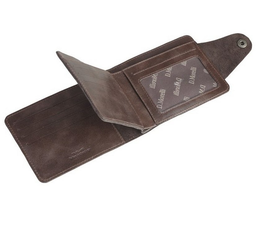 Портмоне D.Morelli "Титан" с RFID-защитой, нат.кожа, цвет коричневый