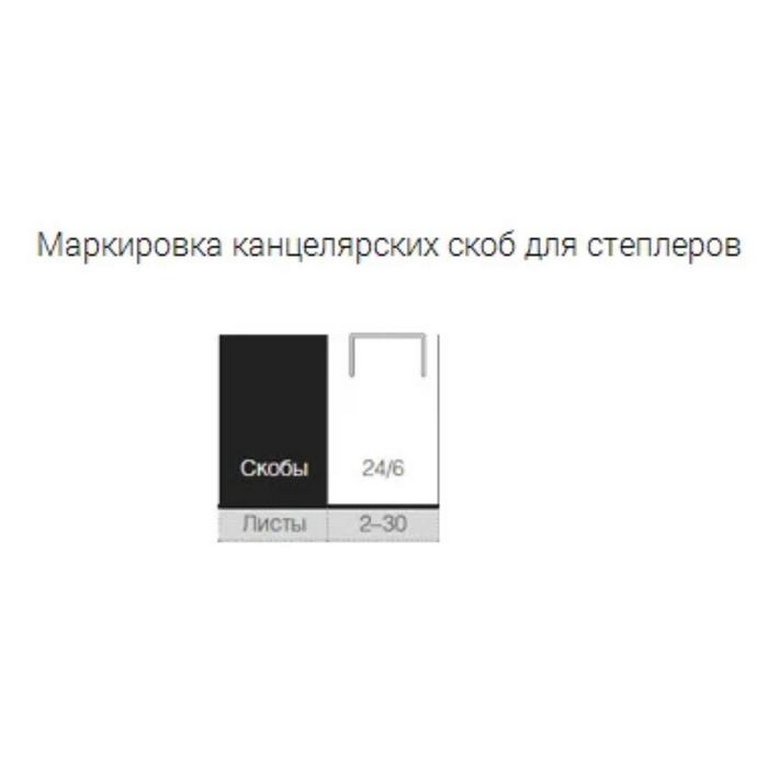Скобы 24/6 Erich Krause 1000 шт/уп, оцинкованные, до 30 листов