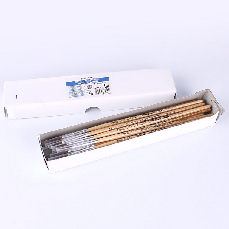 Кисть Белка № 1 круглая живописная Darvish