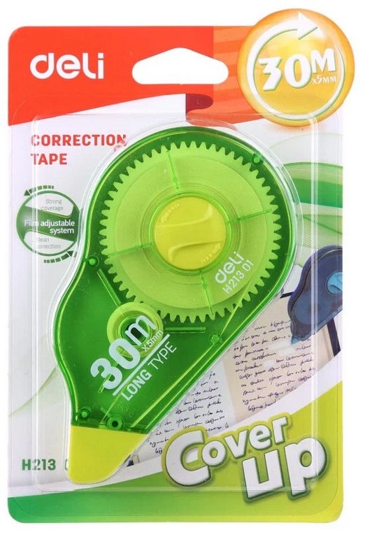 Корректирующая лента в диспен. 5 мм х30 м Deli, ассорти