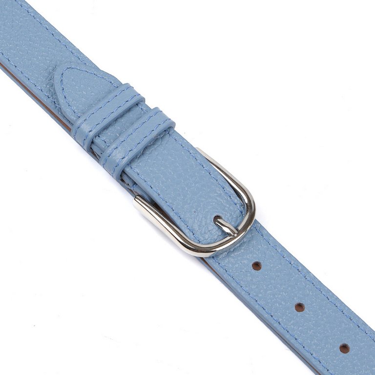 Ремень FABRETTI женский, натуральная кожа, размер 120, голубой