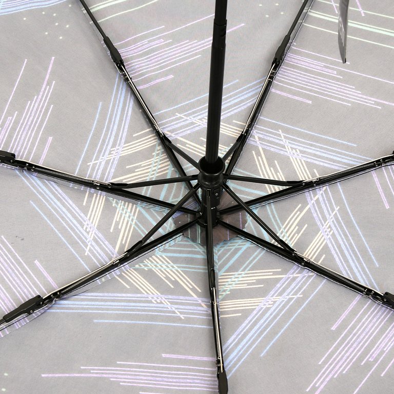 Зонт женский автомат Fabretti, 3 сложения, эпонж, синий