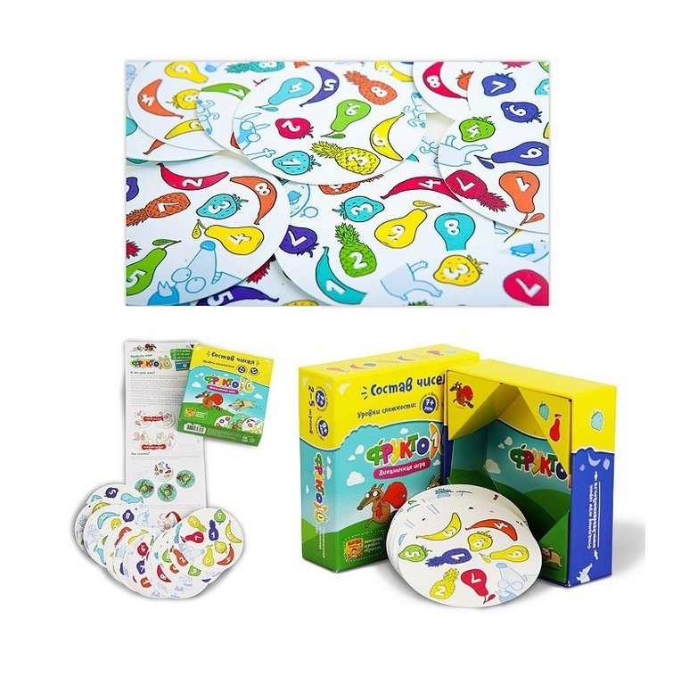 Игра обучающая  Счет "Фрукто 10" 5/9+ 2-5 игроков БАНДА умников