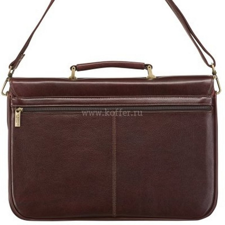 Портфель Dr.Koffer 30*41*13см, нат. кожа, коричневый