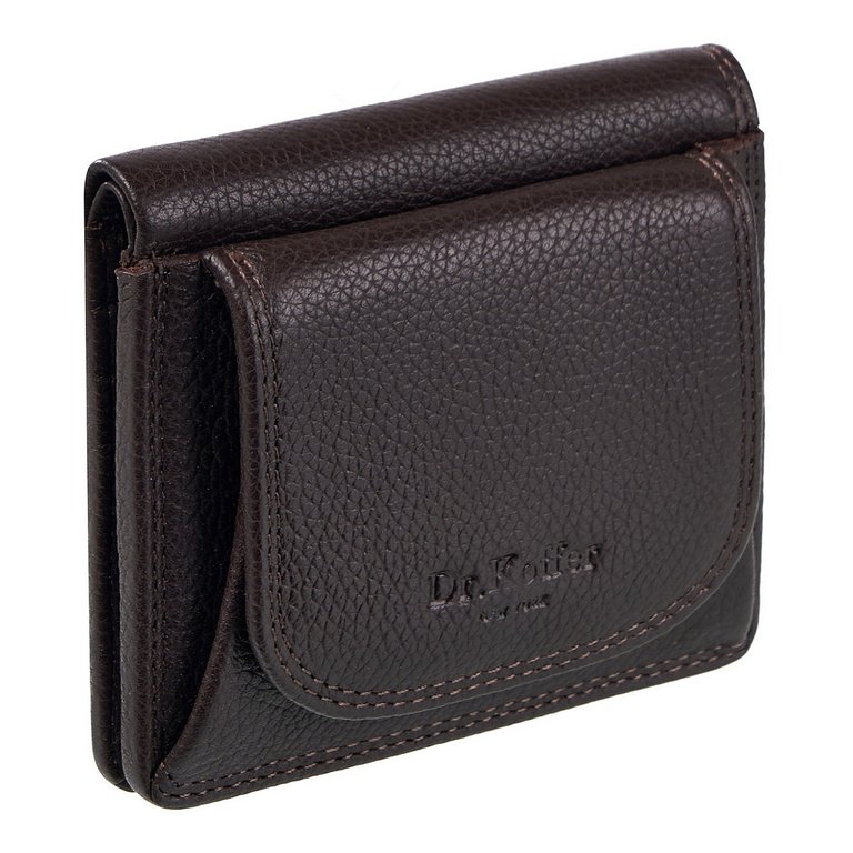 Портмоне Dr.Koffer 10*9 см нат. кожа, коричневый