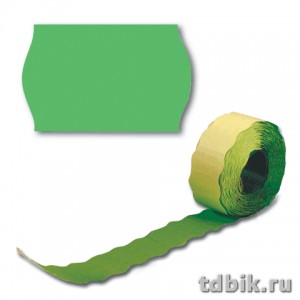 Лента для э/пистолетов цвет зеленый 22*12 волна (700 эт)
