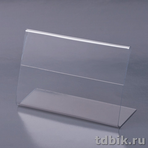 Держатель для ценника  60*40 мм ПЭТ 0,5мм, настольный (горизонтальный) Brauberg