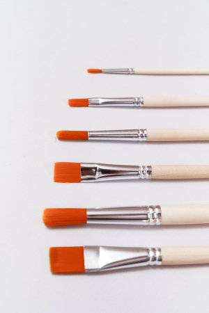 Кисть Синтетика №22 плоская живописная Эдельвейс