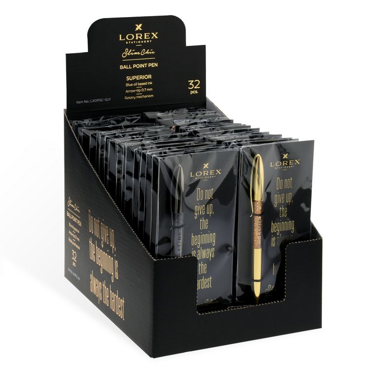 Ручка шариковая Lorex "Superior" Slim ассорти 0,7мм