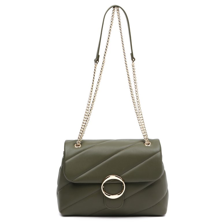 Сумка женская FABRETTI 27х19х10 см, нат. кожа, табачный