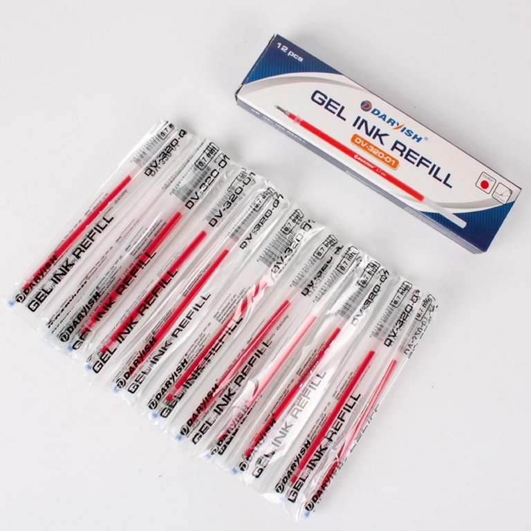 Стержень гелевый 132мм Darvish красный 0,7мм