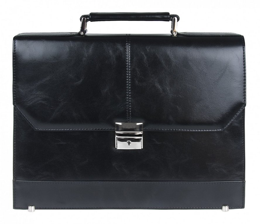 Портфель "Alliance" кож. зам. черный 36*27см