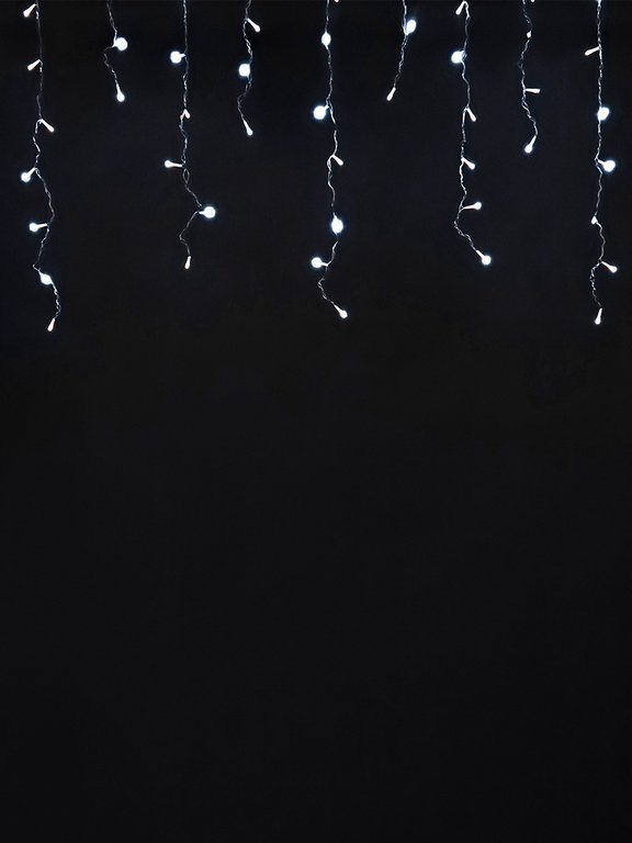 Гирлянда уличная Бахрома  4*0,7м, 108 холодных ламп, 8 реж, прозрачный провод