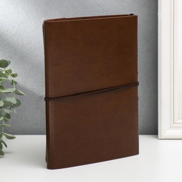 Фотоальбом для наклеивания фото 30 листов на кольцах 22*17см "Штурвал" кожзам