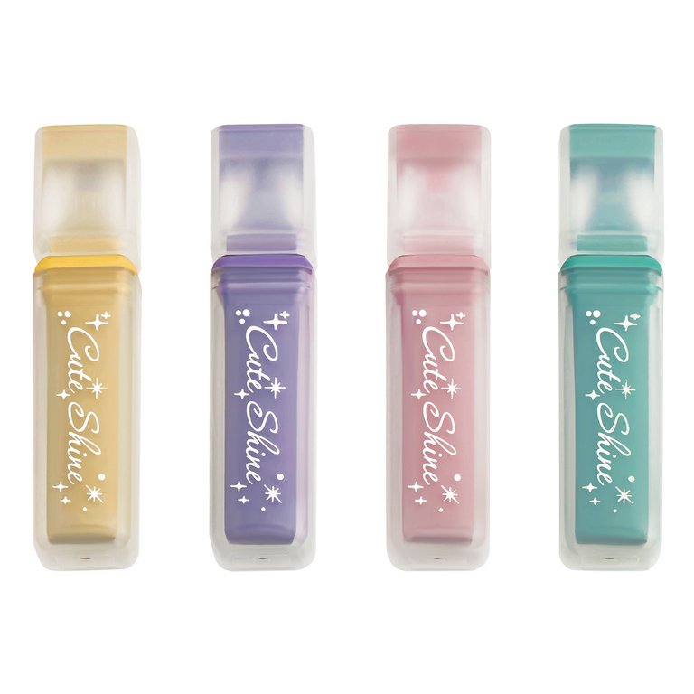 Набор текст-маркеров  4 шт  MINI MESHU "Shine" 1-5 мм (желт, фиолет, розов, зелен)