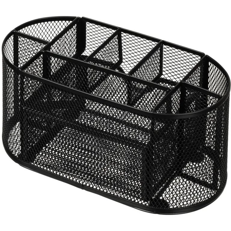 Подставка наст д/канц. принадлеж. металл,  Комус 9 отд. черная