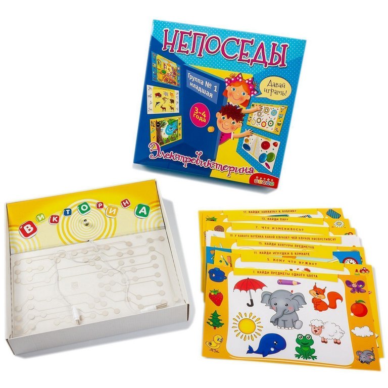 Электровикторина 3-4 года "Непоседы" Дрофа МЕДИА