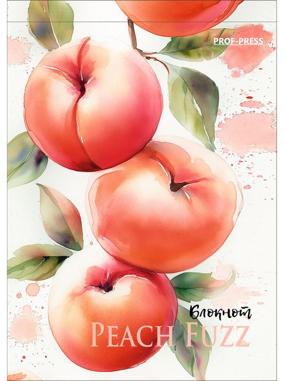 Блокнот А6  40л., 100*146 мм, на гребне Prof-Press "Персиковый пух"