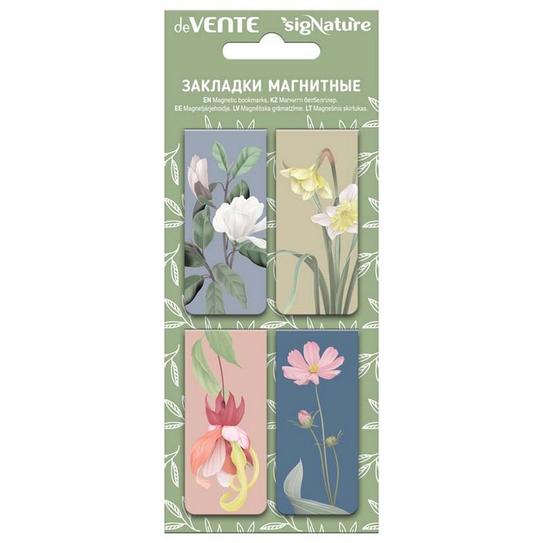 Закладка магнитная 4 шт/уп "sigNature" deVENTE