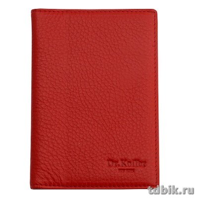 Обложка для паспорта Dr.Koffer нат. кожа, бордо
