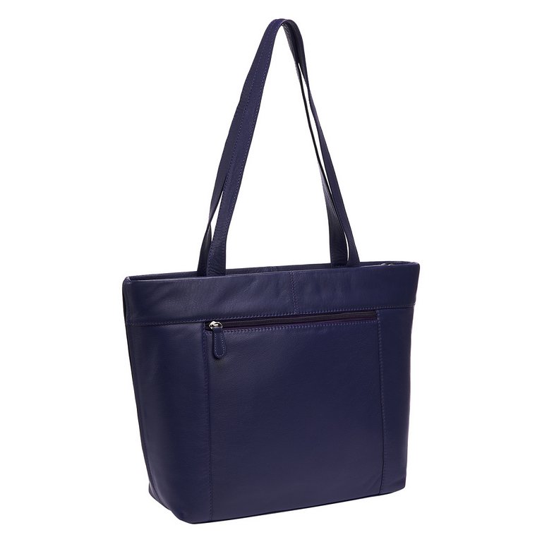 Сумка женская Dr.Koffer 33х31х12см см, нат.кожа синяя