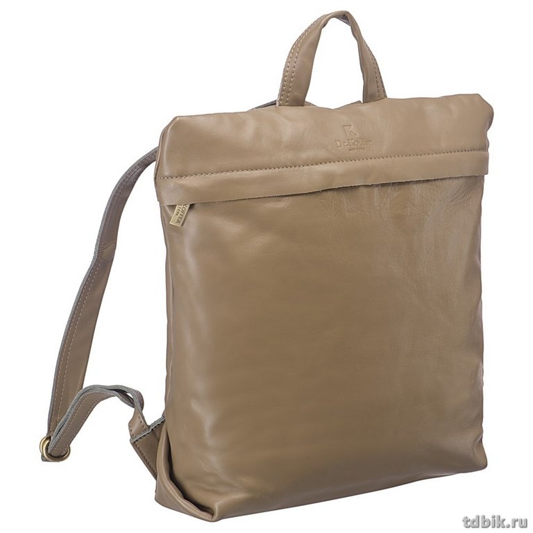 Рюкзак женский Dr.Koffer 32X38X15 см, нат.кожа, бежевый