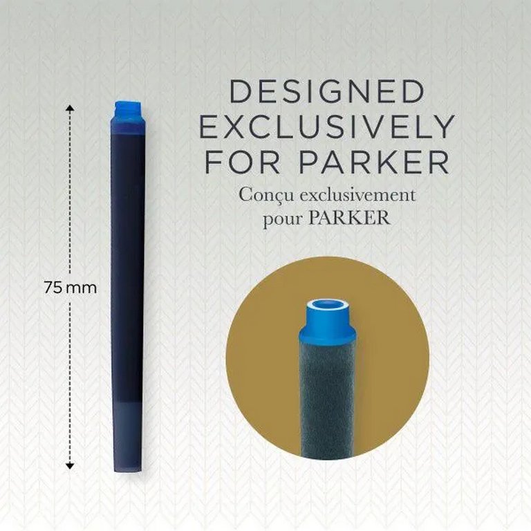 Чернильные картриджи Parker Quink синие 5шт/уп. (длина 7,5 см)