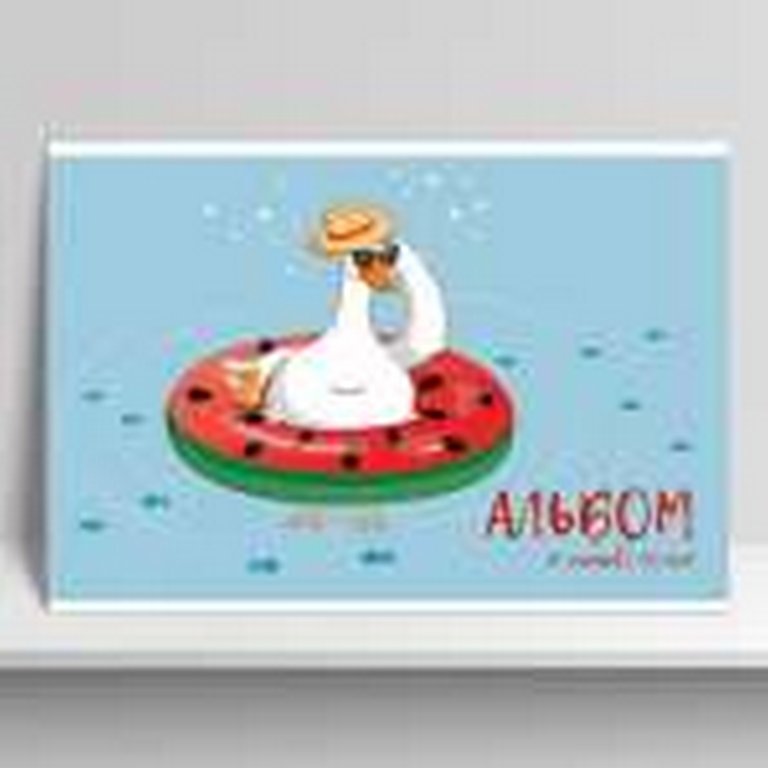 Альбом для рисования А4 40л. на клею "Гусь на море"